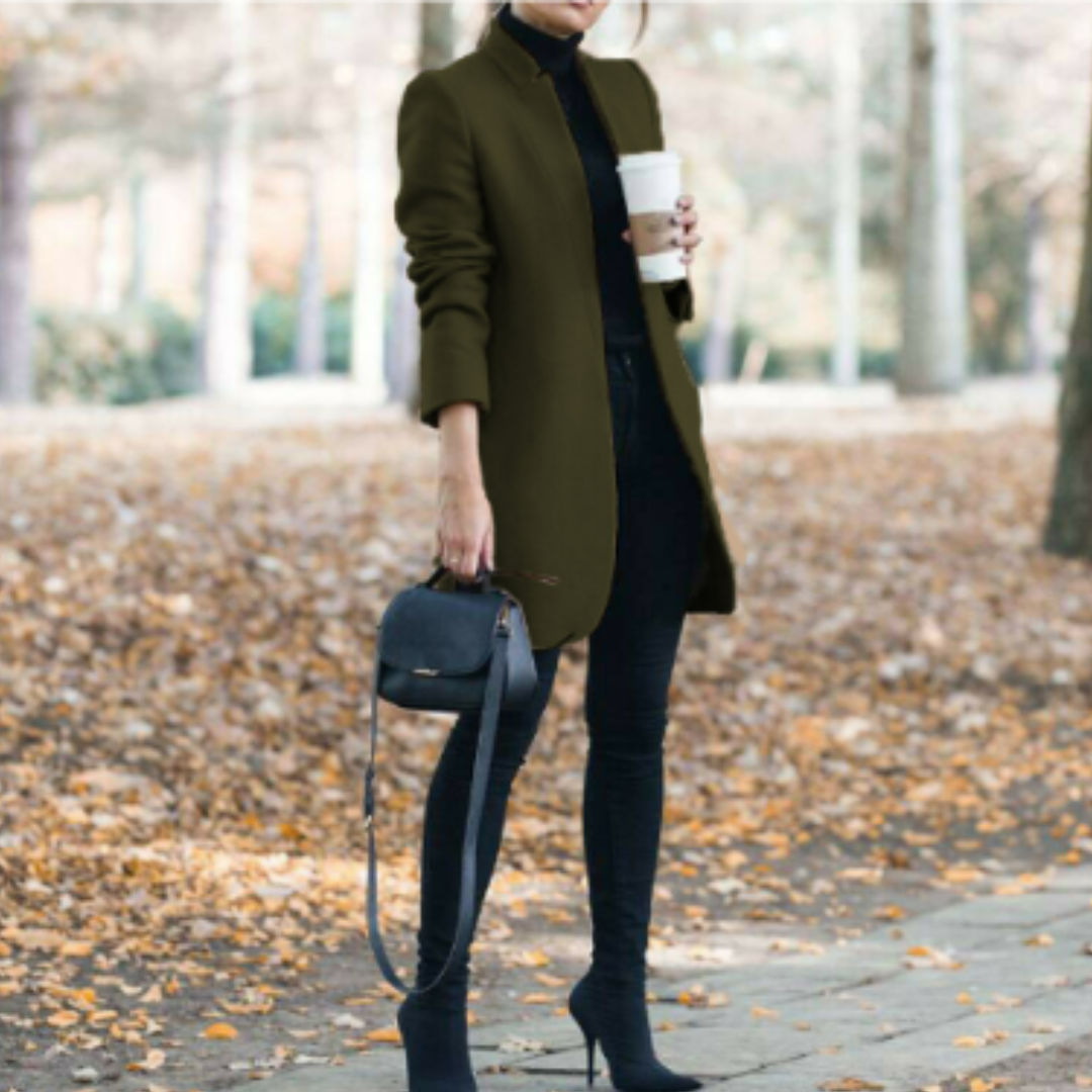 Drune | Kurze Jacke ohne Kragen, Elegant