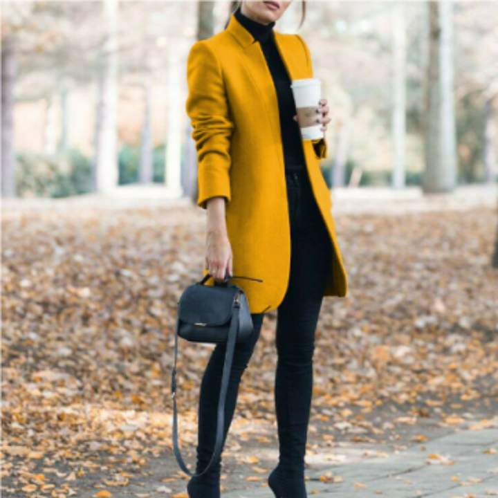 Drune | Kurze Jacke ohne Kragen, Elegant