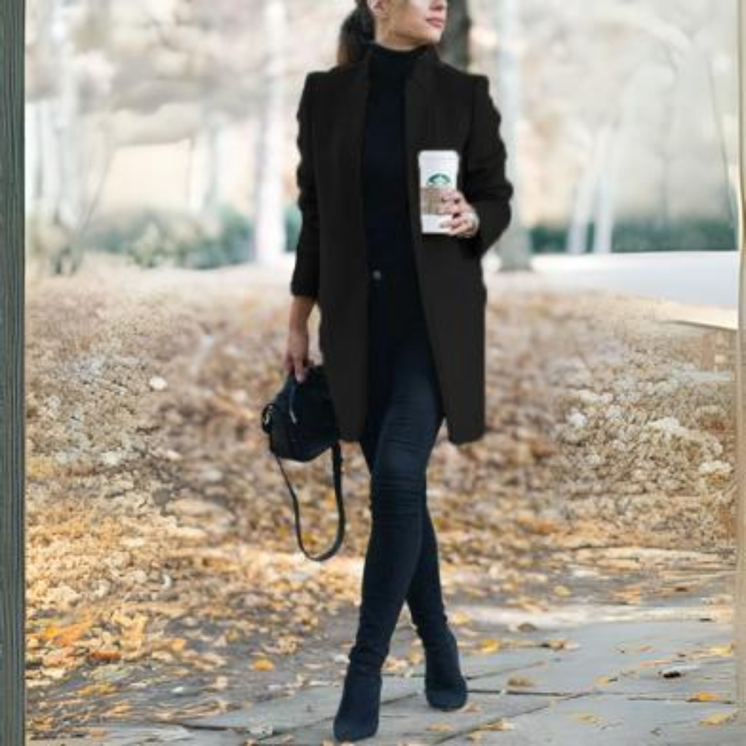 Drune | Kurze Jacke ohne Kragen, Elegant