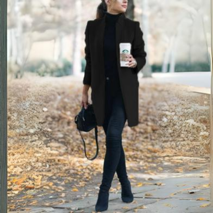 Drune | Kurze Jacke ohne Kragen, Elegant
