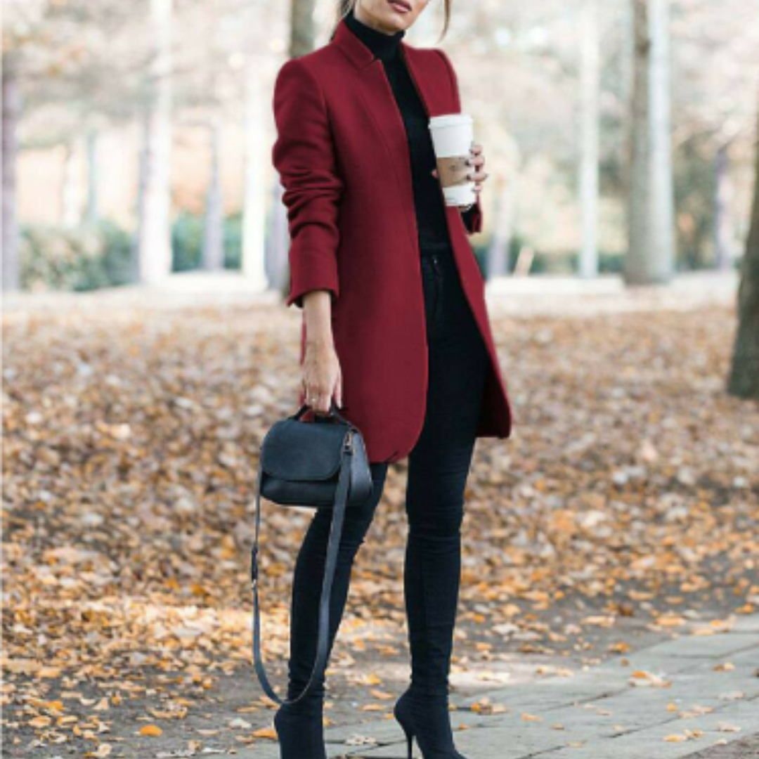 Drune | Kurze Jacke ohne Kragen, Elegant