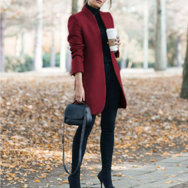 Drune | Kurze Jacke ohne Kragen, Elegant