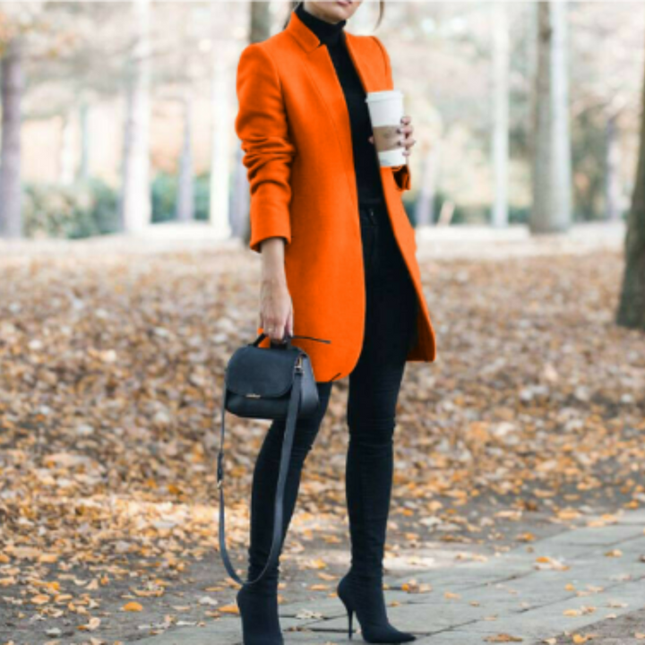 Drune | Kurze Jacke ohne Kragen, Elegant