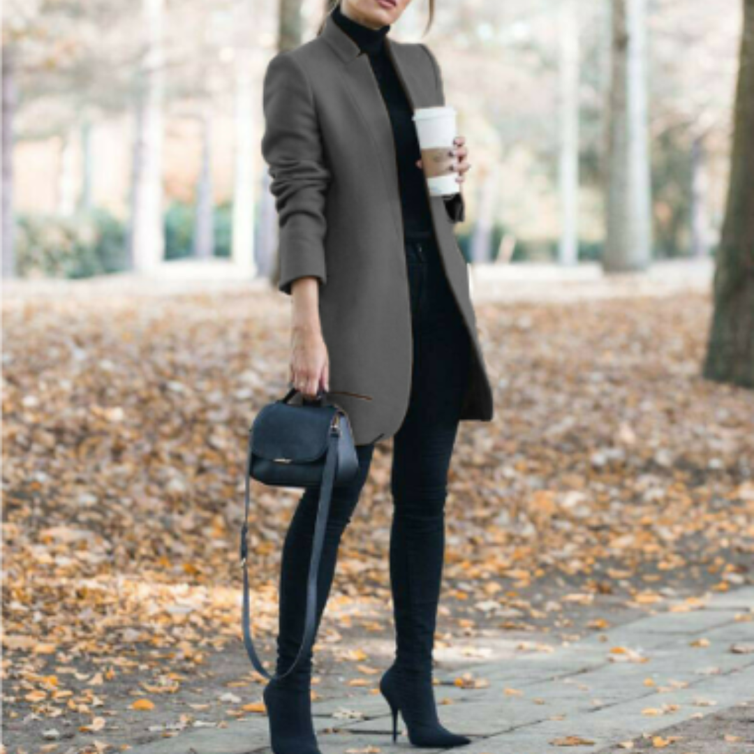 Drune | Kurze Jacke ohne Kragen, Elegant
