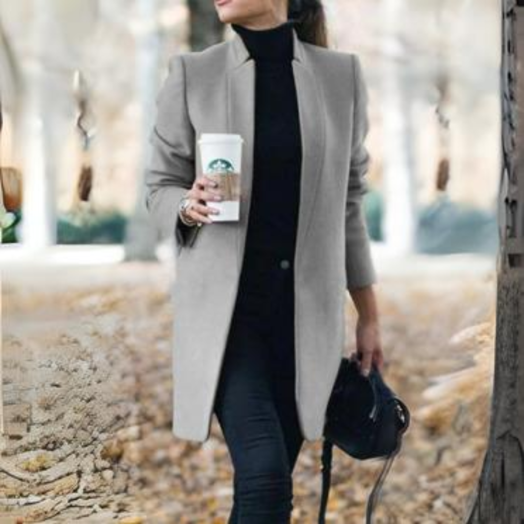 Drune | Kurze Jacke ohne Kragen, Elegant