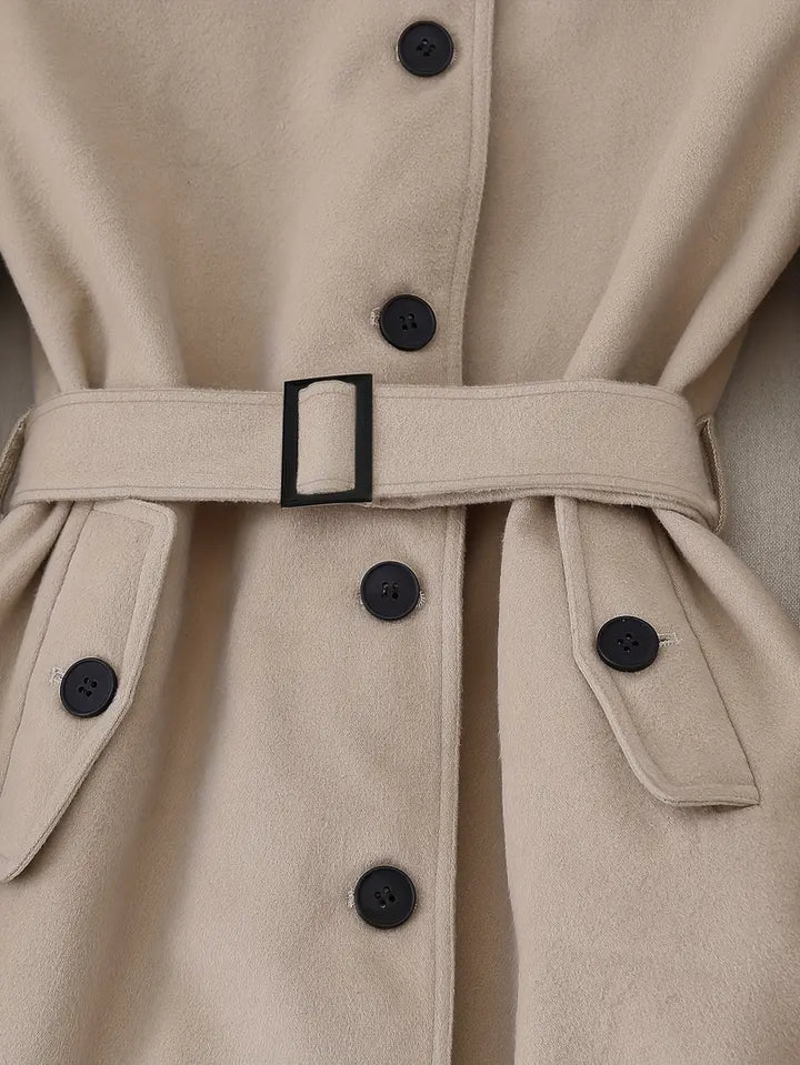 Drune | Langer Trenchcoat, Knittedesign