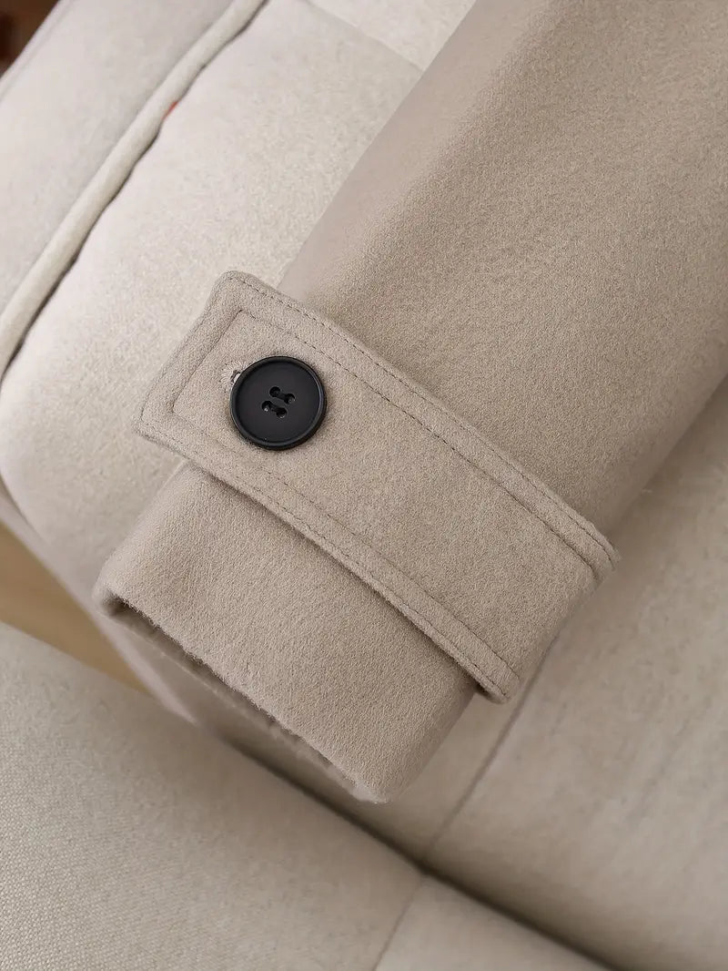 Drune | Langer Trenchcoat, Knittedesign