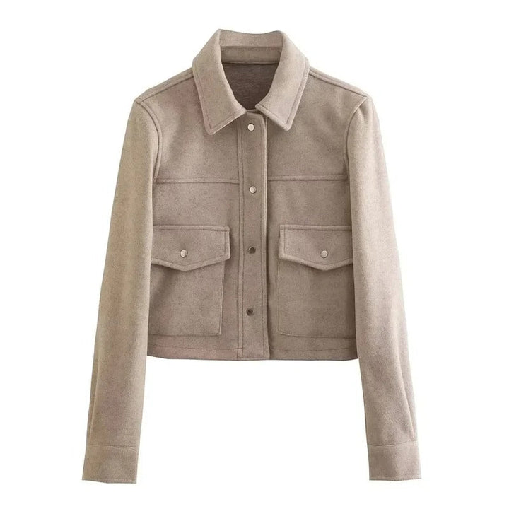 Drune | Übergangsjacke Kurz Mit Knöpfen und Taschen