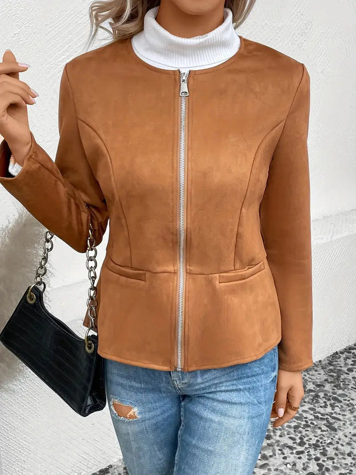 Drune | Übergangsjacke Slim Fit Mit Reißverschluss und Rundhalsausschnitt