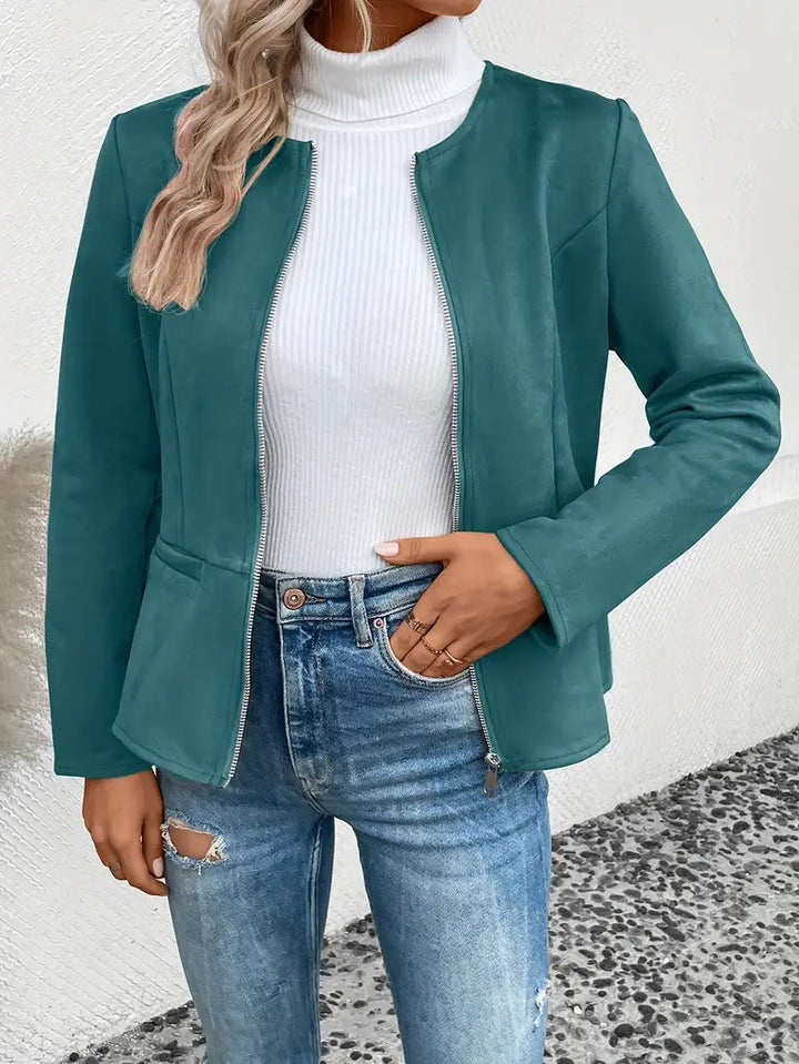 Drune | Übergangsjacke Slim Fit Mit Reißverschluss und Rundhalsausschnitt
