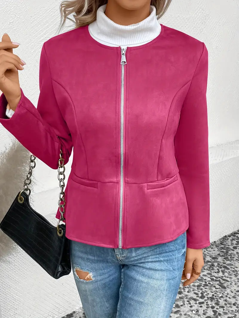 Drune | Übergangsjacke Slim Fit Mit Reißverschluss und Rundhalsausschnitt