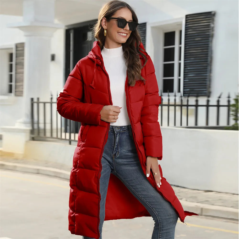 Drune | Pufferjacke - stilvolle Damen Winterjacke mit Kapuze