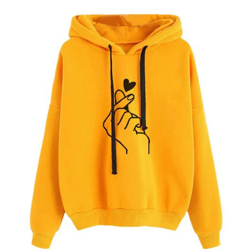Drune | Hoodie aus Fleece mit Fingerherz-Motiv