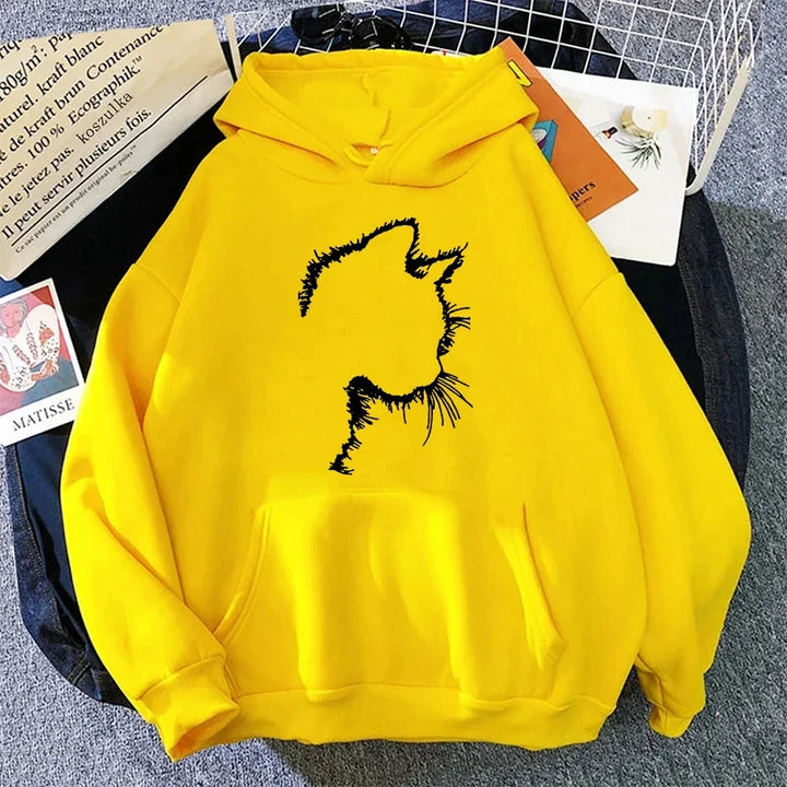 Drune | Hoodie mit Katzenmotiv