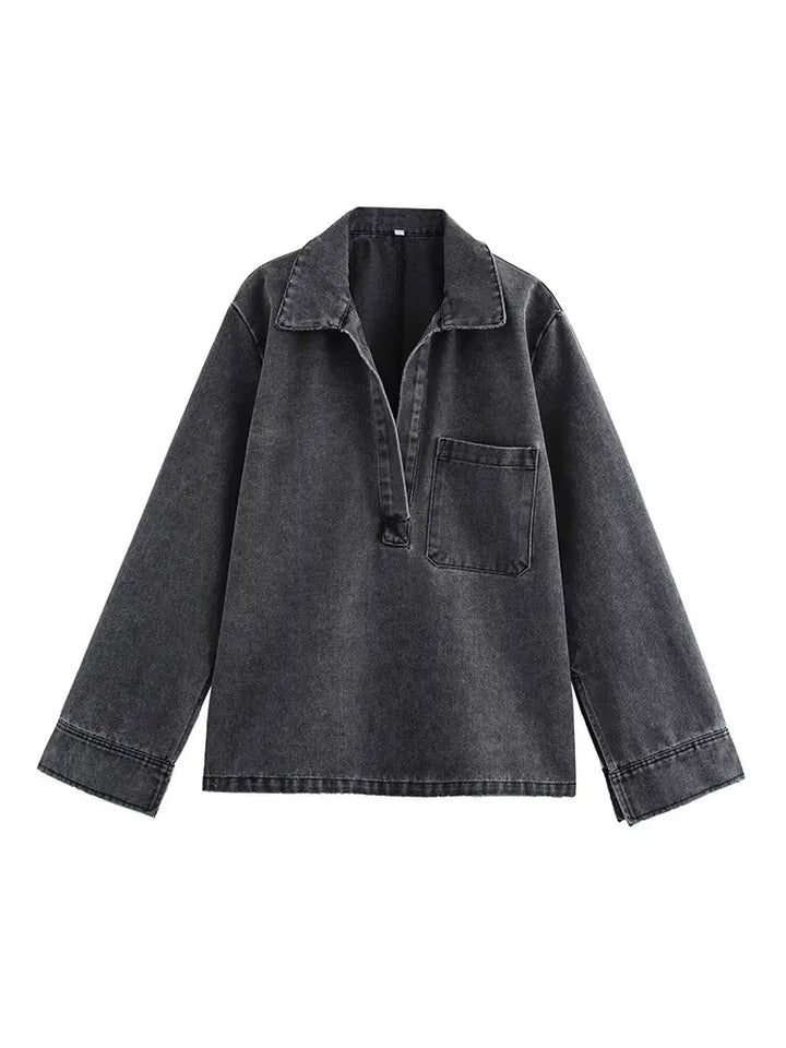 Drune | Damen Set mit Umlegekragen und Hoher Taille