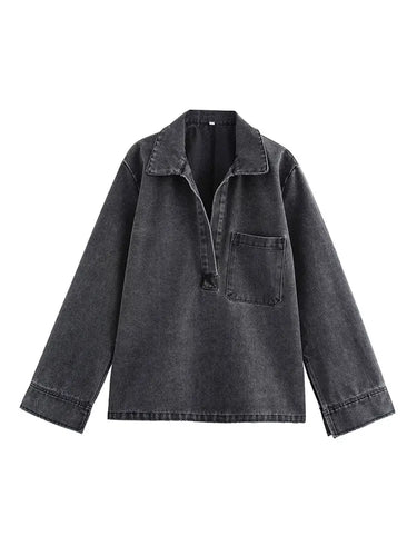 Drune | Damen Set mit Umlegekragen und Hoher Taille
