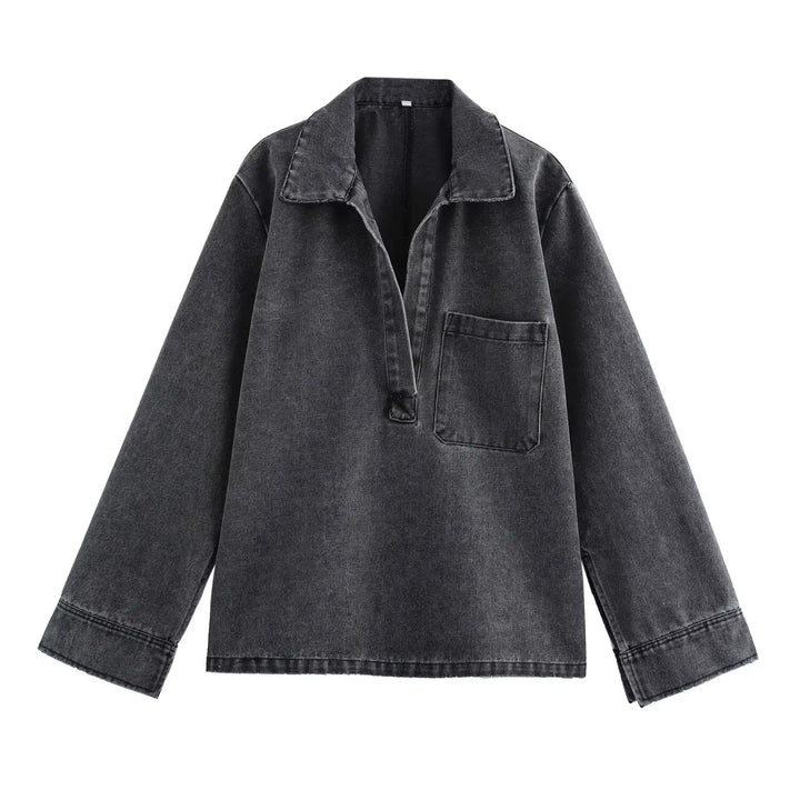 Drune | Damen Set mit Umlegekragen und Hoher Taille
