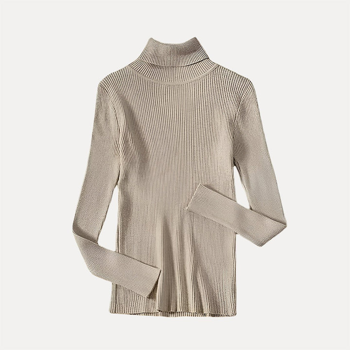 Drune | Damen Rollkragenpullover mit Rippstruktur