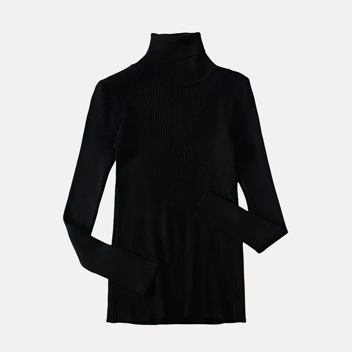 Drune | Damen Rollkragenpullover mit Rippstruktur
