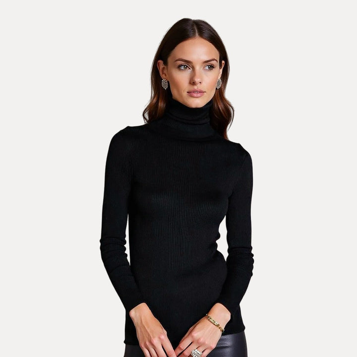 Drune | Damen Rollkragenpullover mit Rippstruktur