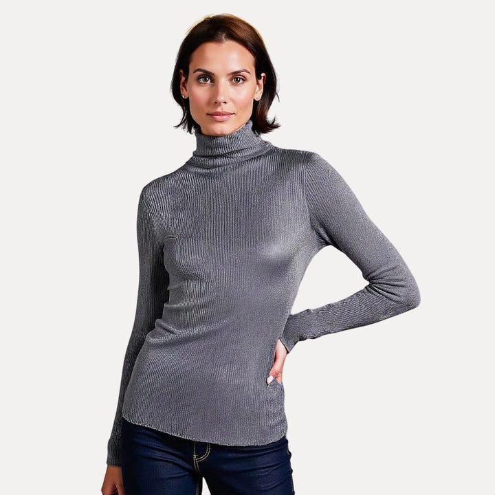 Drune | Damen Rollkragenpullover mit Rippstruktur