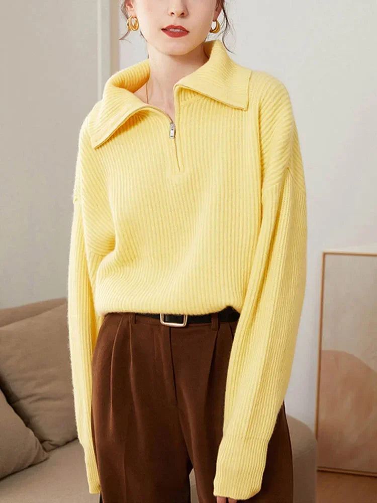 Drune | Damen Halbzip-Pullover
