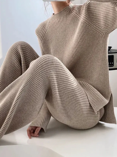 Drune | Strickset Aus Weichem Rippstrick