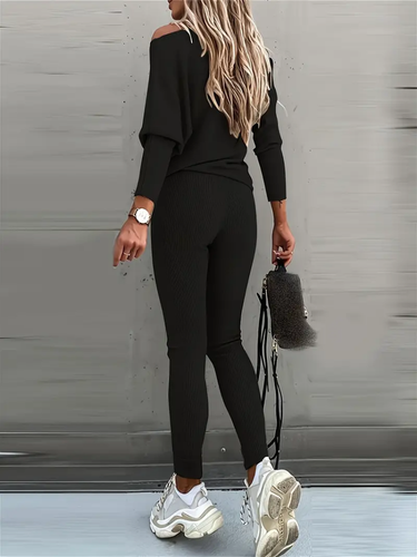 Drune | Damen Strickset mit Pullover und Leggings