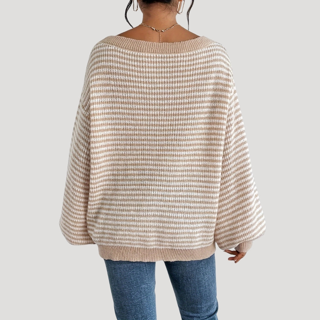 Drune | Damenpullover mit Streifen und Langen Ärmeln