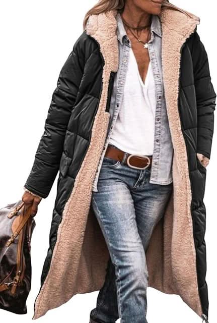 Drune | vielseitig, warm und wendbar aus Sherpa-Fleece mit Kapuze für Damen