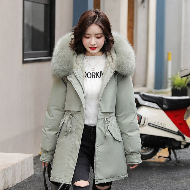 Drune und Chic: Parka-Jacke 'Elena' mit Fellkragen