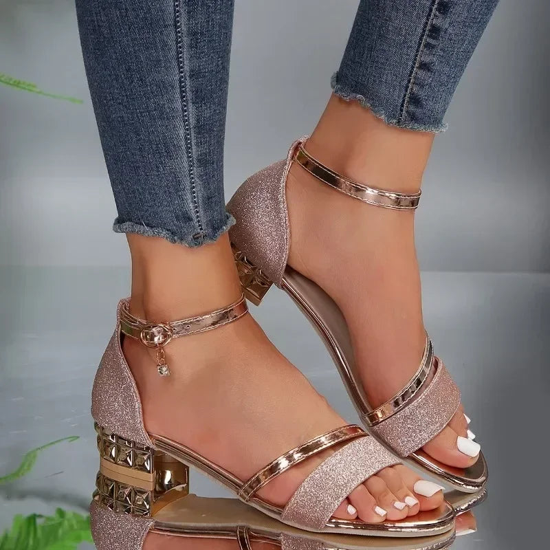 Drune | Sandalen mit Pailletten Verzierungen für Damen