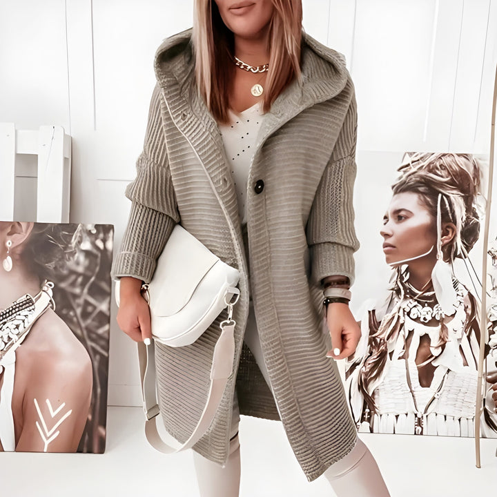 Drune | Damen Cardigan mit Knöpfen und langen Ärmeln