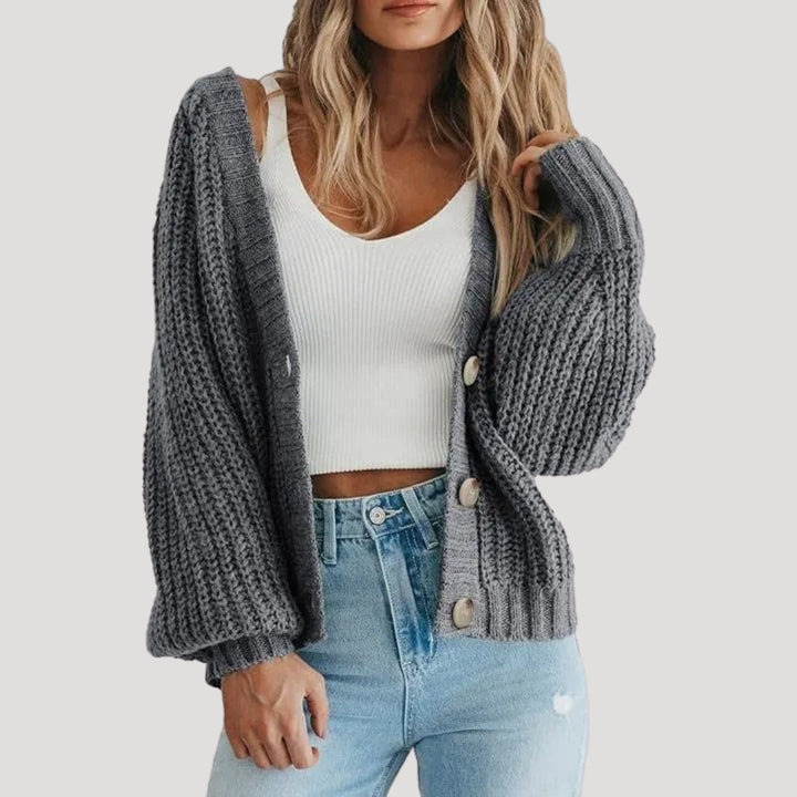 Drune | Damen Strickjacke mit Übergroßen Ärmeln