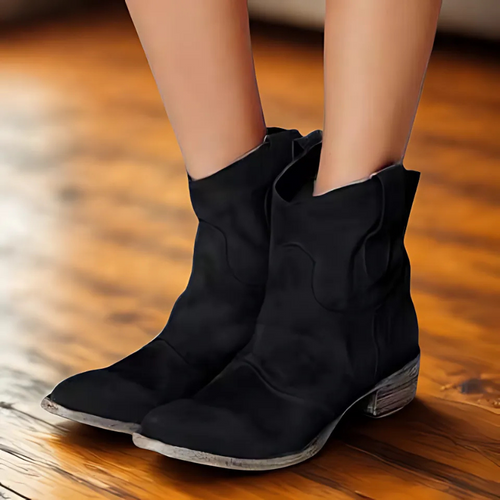 Drune | Stiefeletten - Distressed Look mit Niederem Absatz