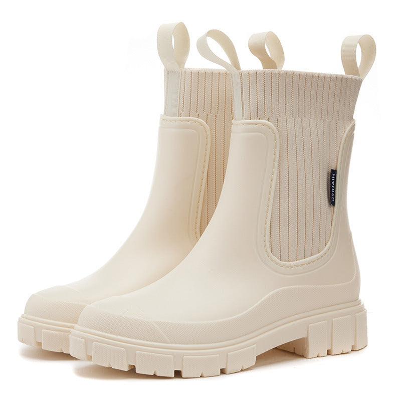 Damen Gummistiefel wasserdicht mit rutschfester Sohle Drune