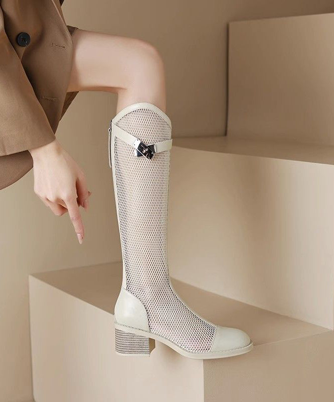 Damen-Knöchelstiefel aus Tüll mit Wildleder und Blockabsatz Drune