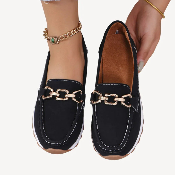 Damen Mokassin mit Kettendetail Drune