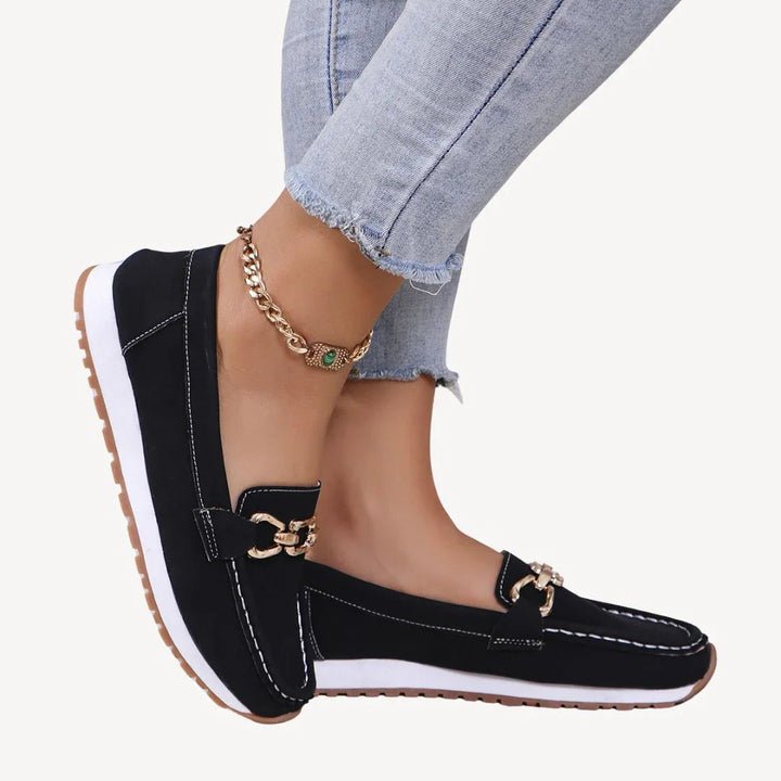 Damen Mokassin mit Kettendetail Drune