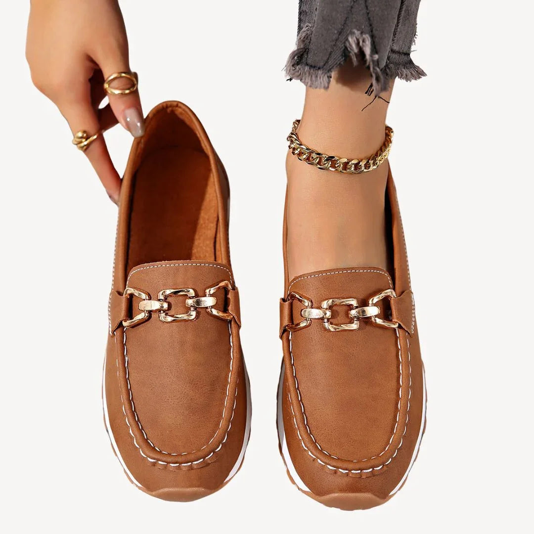 Damen Mokassin mit Kettendetail Drune