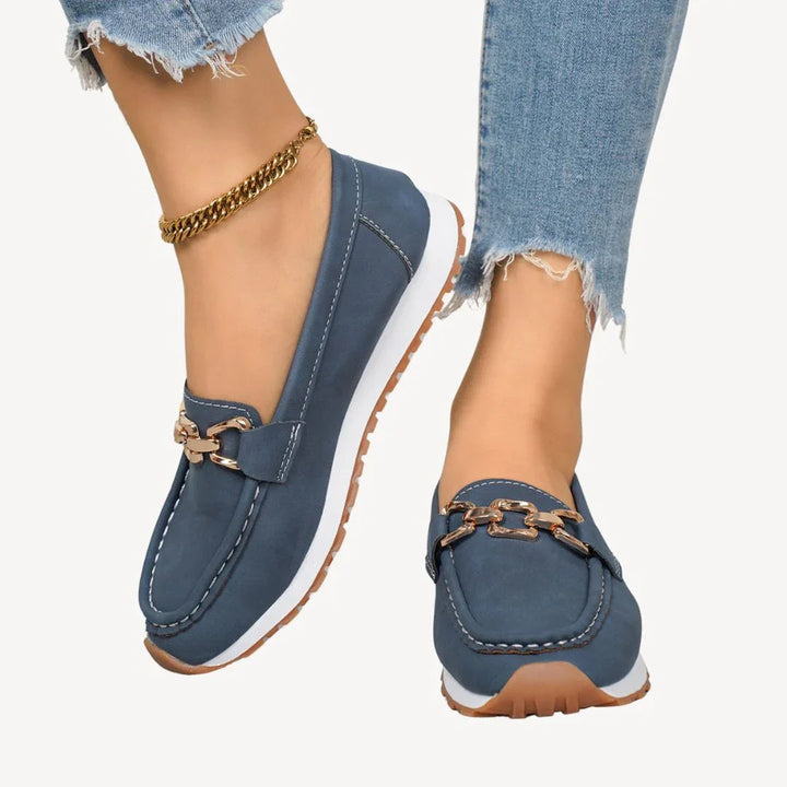 Damen Mokassin mit Kettendetail Drune