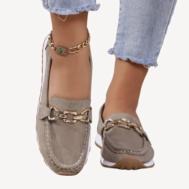 Damen Mokassin mit Kettendetail Drune