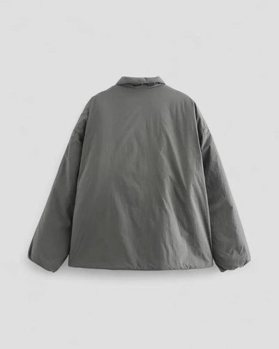 Drune | Damen Kurze Gepolsterte Jacke mit Taillengürtel und Wickeldesign
