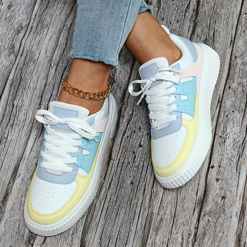 Drune | Farbblock Schnürschuhe Skateschuhe Freizeit Sneakers