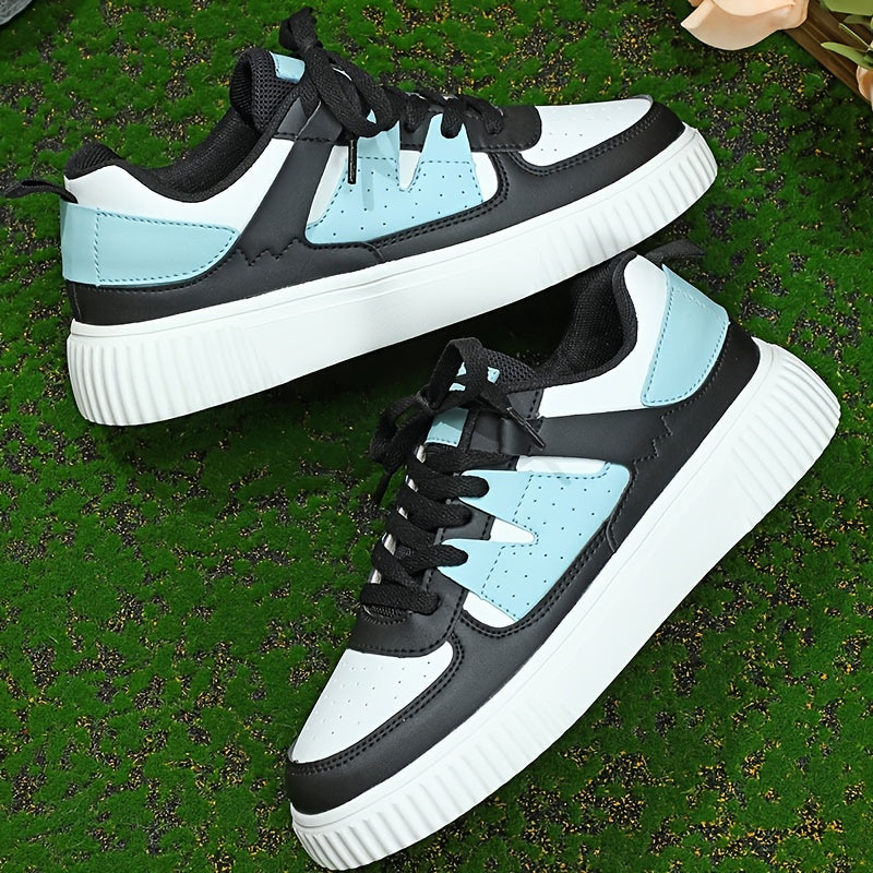Drune | Farbblock Schnürschuhe Skateschuhe Freizeit Sneakers