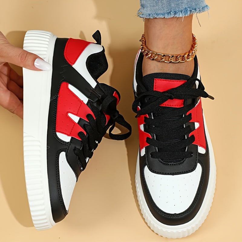Drune | Farbblock Schnürschuhe Skateschuhe Freizeit Sneakers