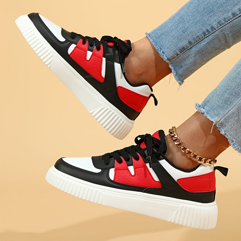 Drune | Farbblock Schnürschuhe Skateschuhe Freizeit Sneakers