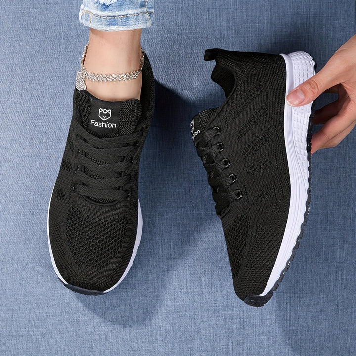 Damen Sneakers - Schnürschuhe - Gehen - Mesh-Sneaker - Damen-Sneaker Drune