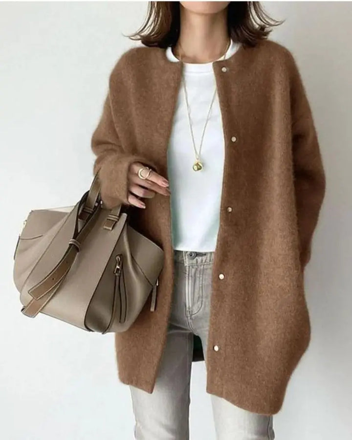 Drune | Übergröße Gestrickt Langer Strickjacke Gestrickte Damenmode