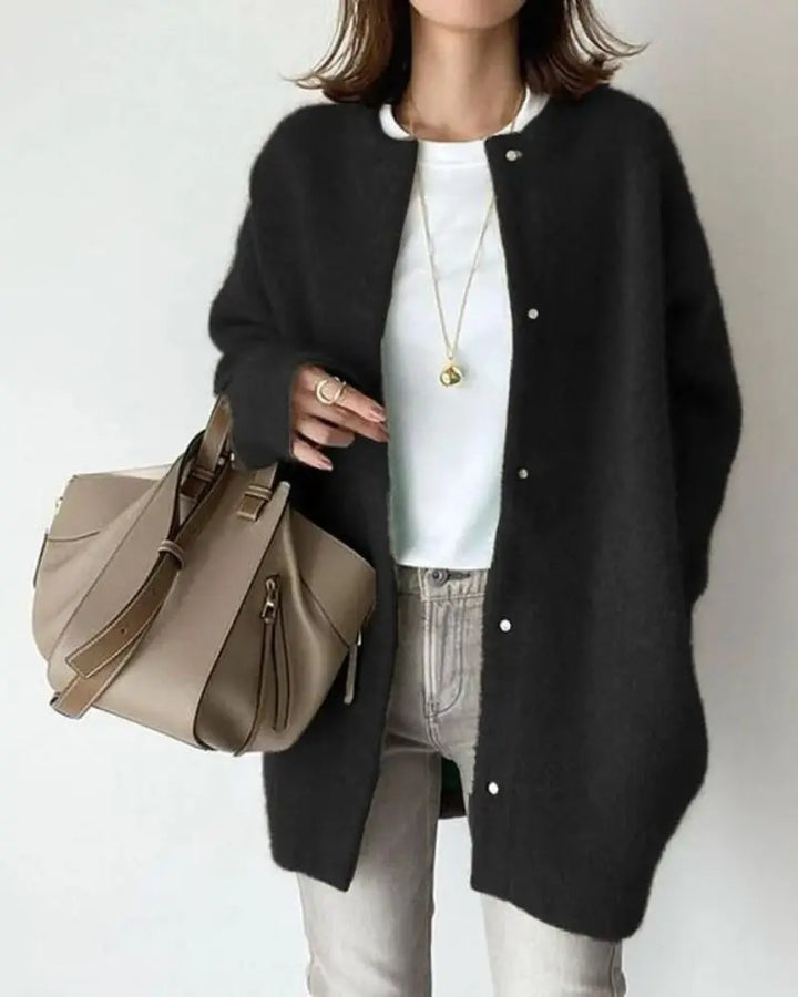 Drune | Übergröße Gestrickt Langer Strickjacke Gestrickte Damenmode